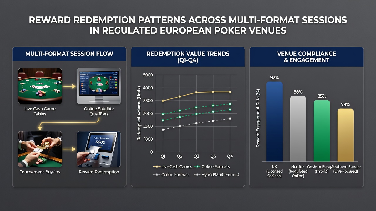 Detailansicht eines digitalen Loyalty-Systems an einem Poker-Terminal in einem europäischen Casino